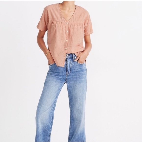 Madewell Women’s Rhyme Button Front-Top In Clipdot‎ - Picture 1 of 9